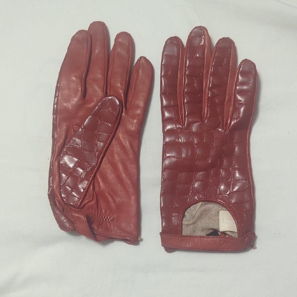 Dooney & Bourke Red Leather Gloves